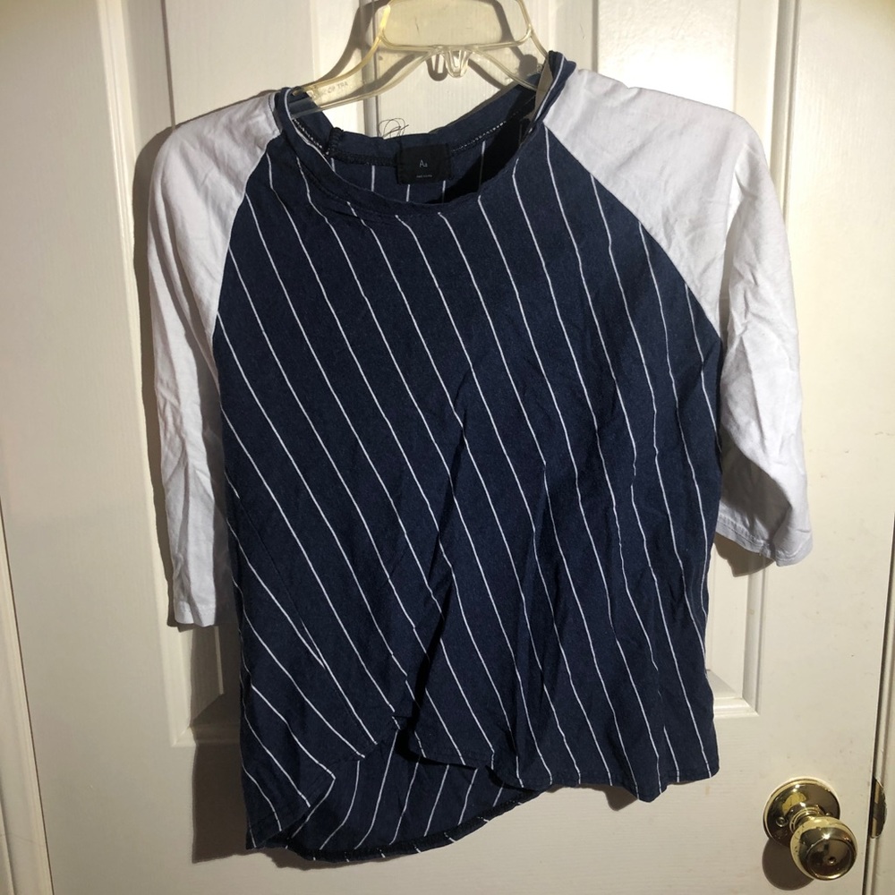 Striped baseball tee size S
